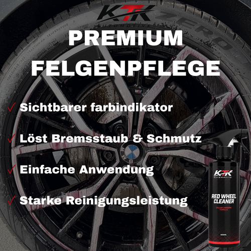 KTK Red Wheel Cleaner – Felgenreiniger mit Farbwechsel Effekt